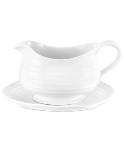 Белая соусница и подставка Portmeirion Sophie Conran