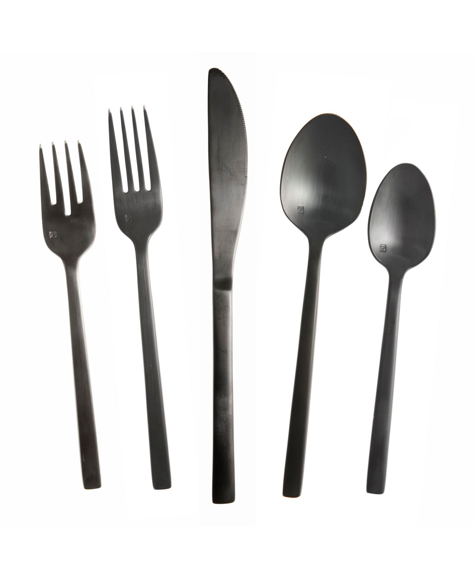 Fortessa Arezzo Brushed Black 20pc Flatware Set