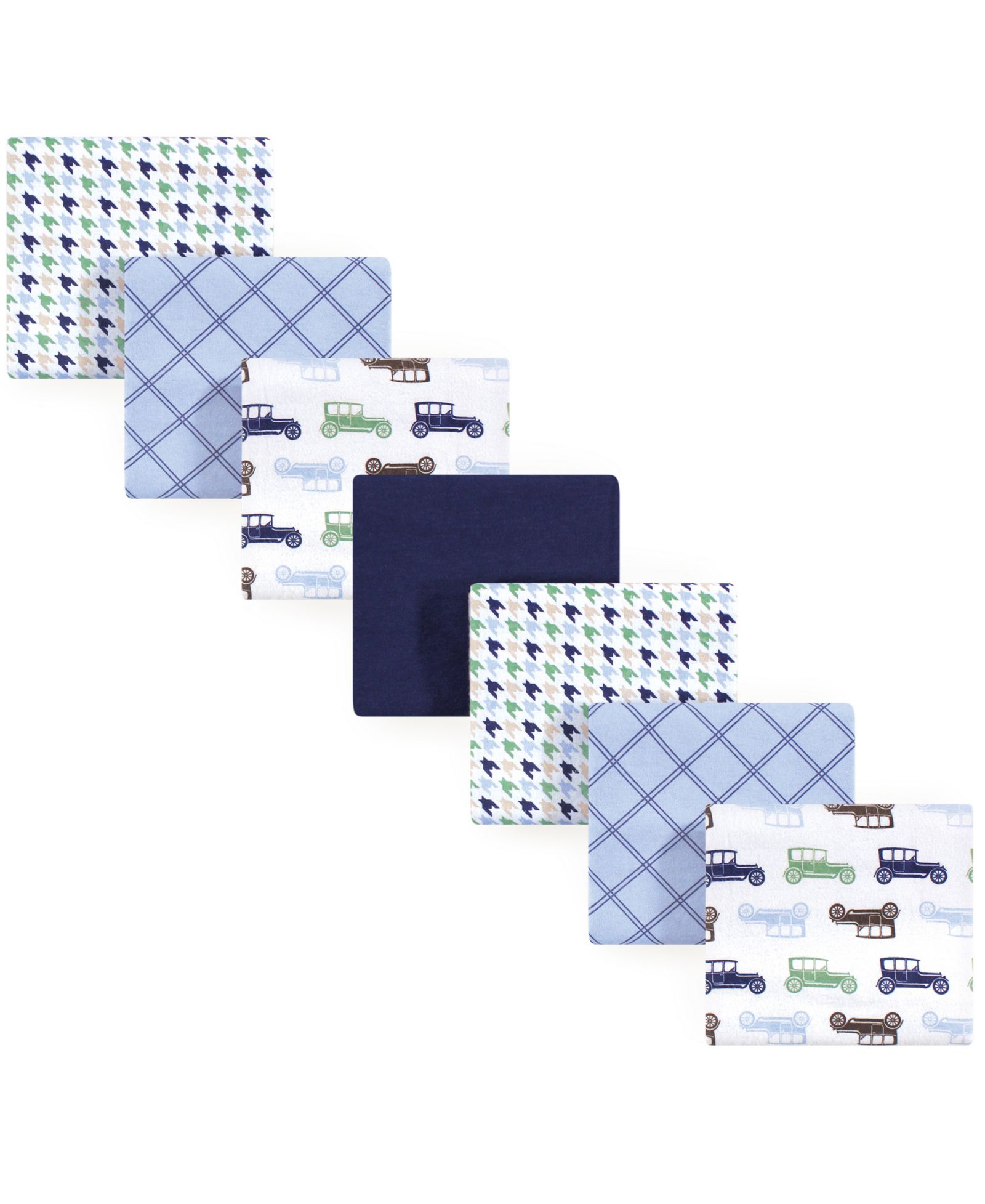 Hudson Baby Boys Seven-Pack Cozy Cotton Flannel Swaddling Blankets