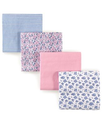 Hudson Baby Girls Cotton Flannel Receiving Blankets