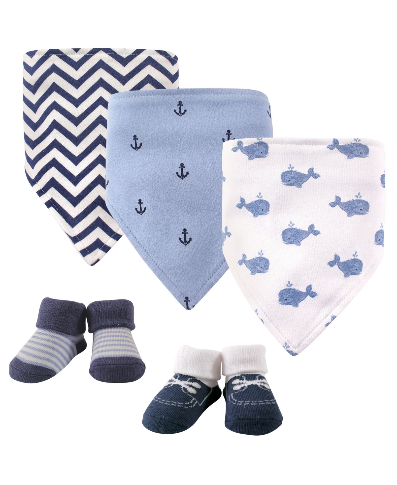 Hudson Baby Комплект из нагрудника и носков для мальчиков, хлопок