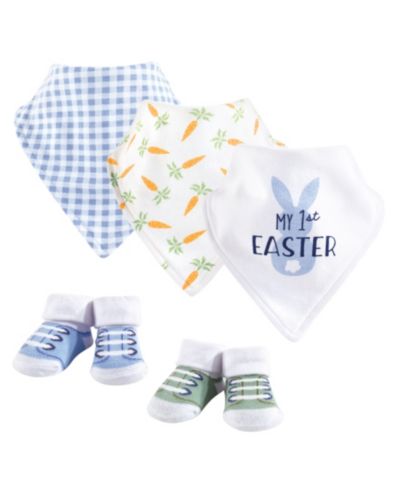 Hudson Baby Комплект из нагрудника и носков для мальчиков, хлопок