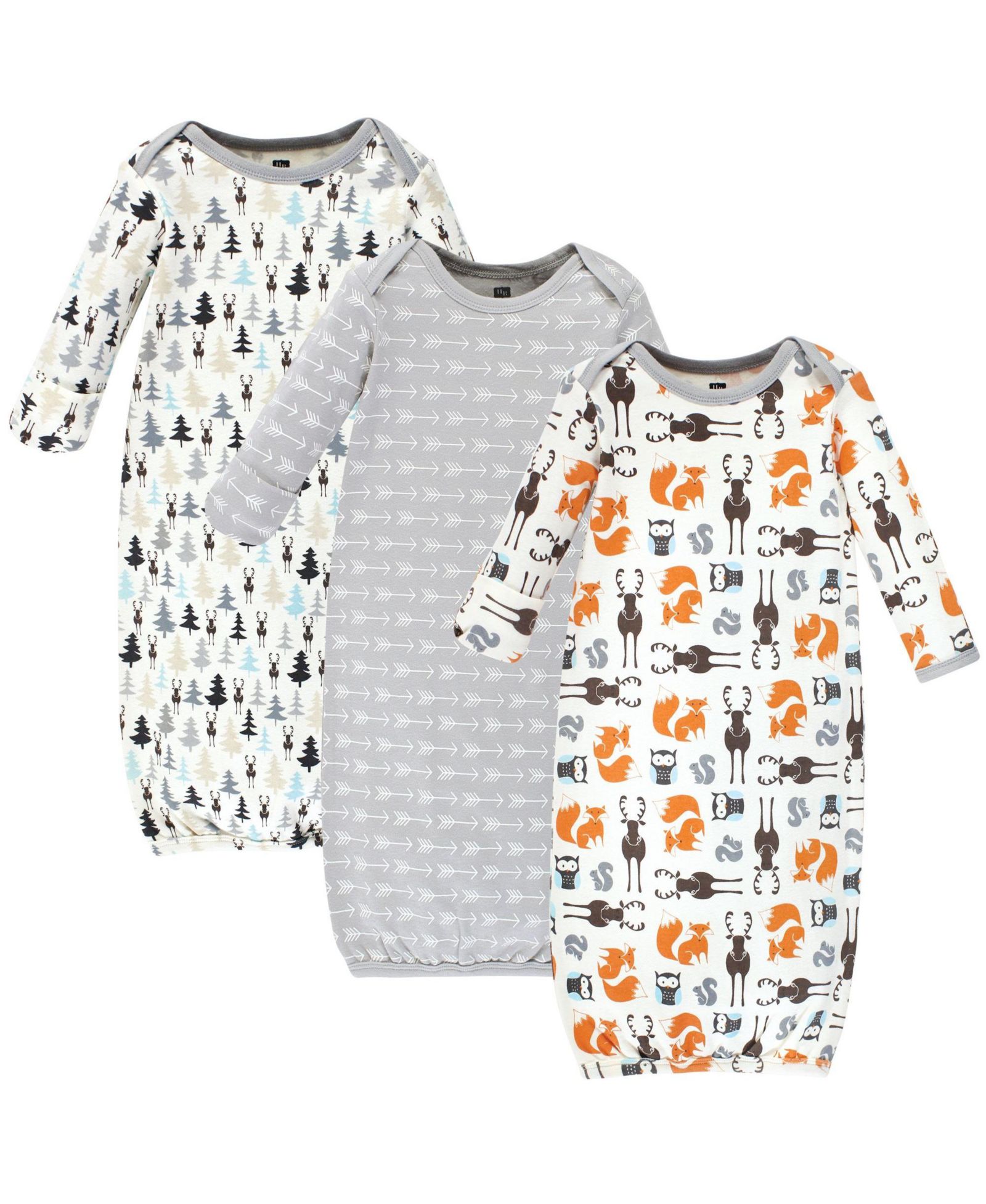Hudson Baby Унисекс детский набор из 3 распашнок Interlock