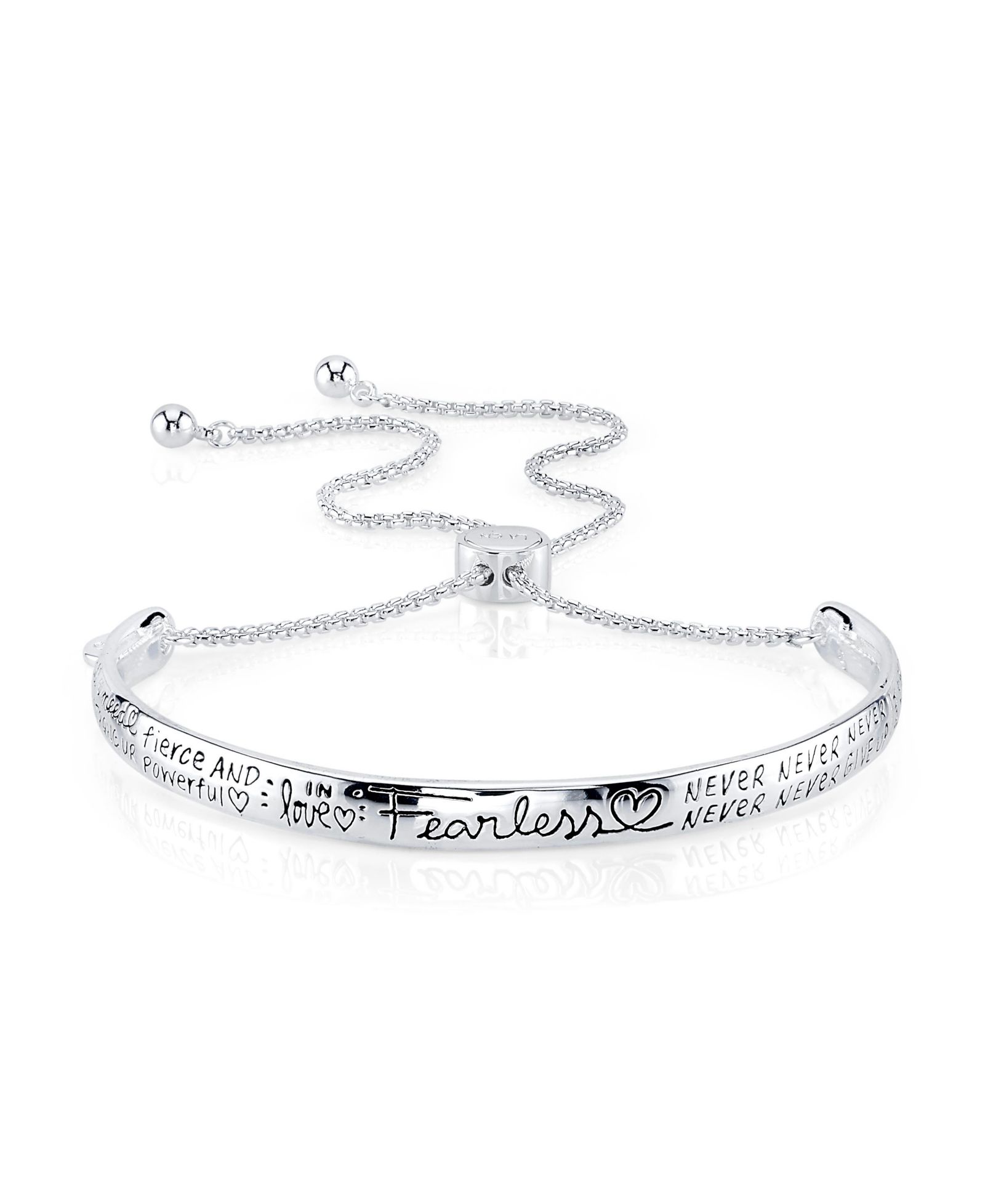 Браслет Unwritten "Fearless" Silver Plated Adjustable Bolo