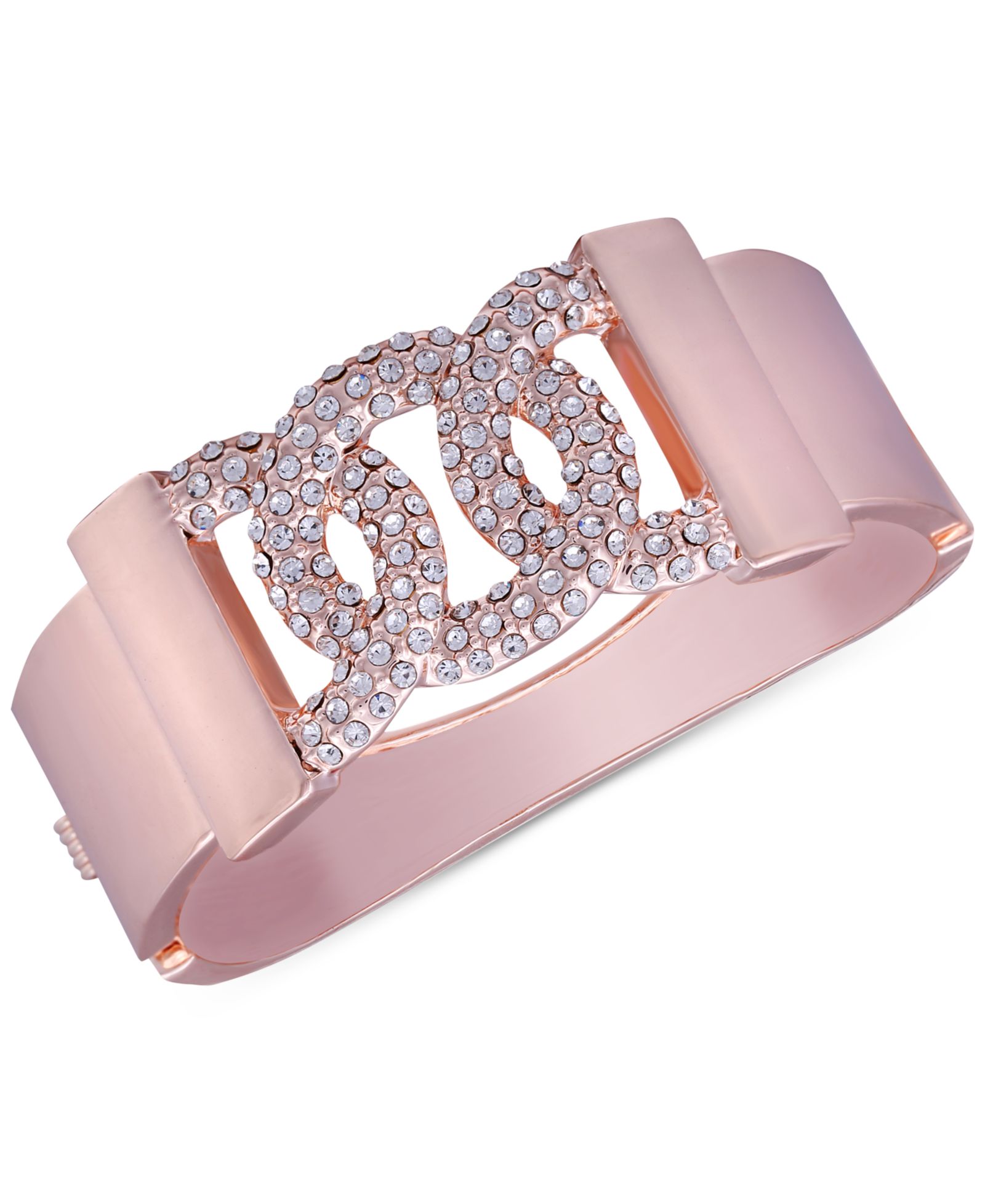 Браслет GUESS Rose Gold-Tone Pavé Bangle