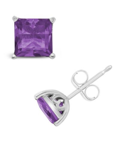 Серьги-гвоздики Blue Topaz (2-7/8 ct. t.w.) Sterling Silver. Также доступны в Amethyst (2-1/6 ct. t.w.)