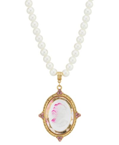2028 Gold-Tone Pearl Necklace