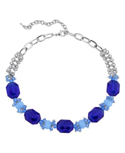 2028 Ожерелье с бусинами в серебристом цвете Silver-Tone Beaded Necklace