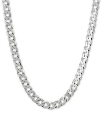 Цепочка Curb Link 22" (7mm) в стерлинговом серебре