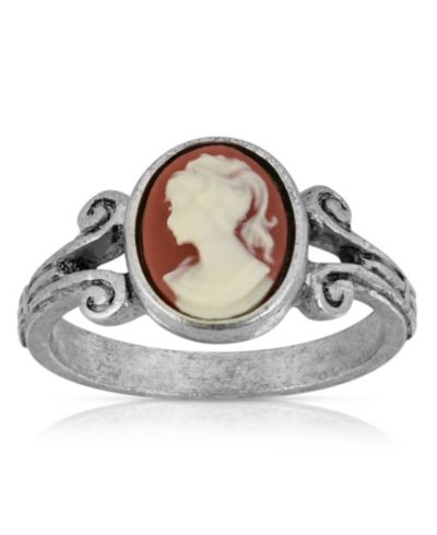 Кольцо Pewter Carnelian Cameo Oval