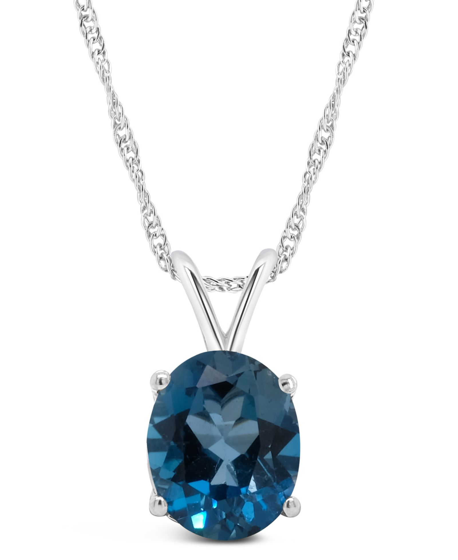 Подвеска-ожерелье London Blue Topaz в стерлинговом серебре