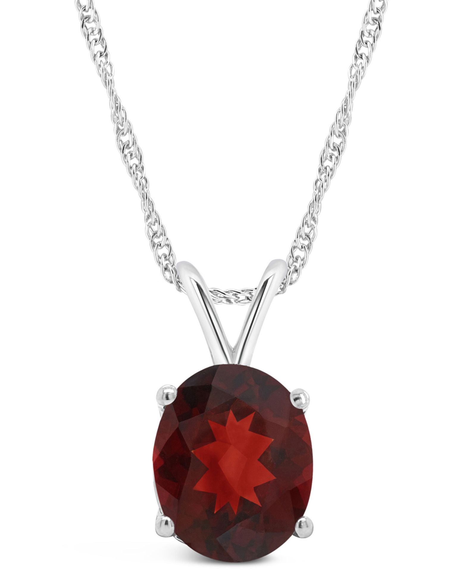 Подвеска с гранатом (2-3/4 ct. t.w.) в стерлинговом серебре
