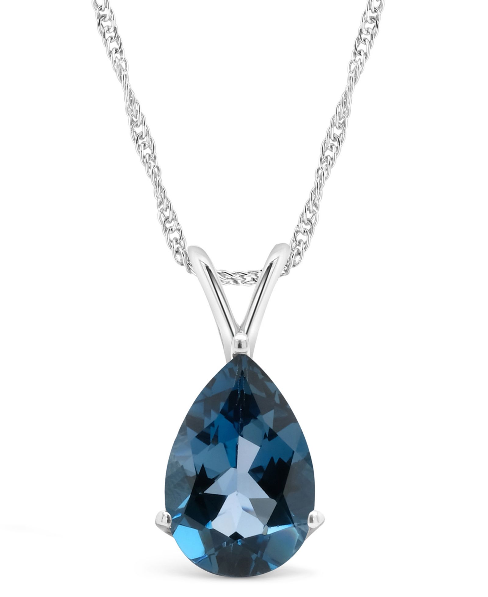 Подвеска-кулон Blue Topaz в серебряной оправе