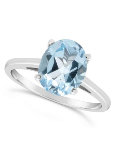 Кольцо с голубым топазом (3 ct. t.w.) в стерлинговом серебре. Также доступно в розовом кварце (2-1/4 ct. t.w.)