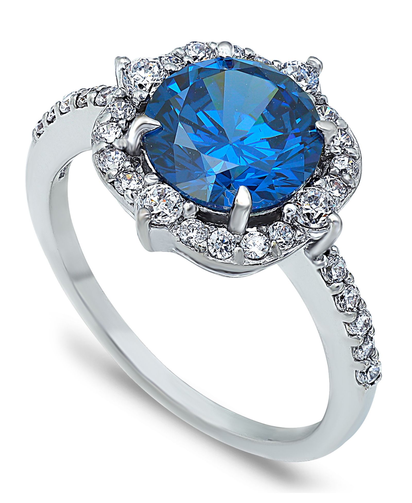 Кольцо Tanzanite Cubic Zirconia Fancy Halo