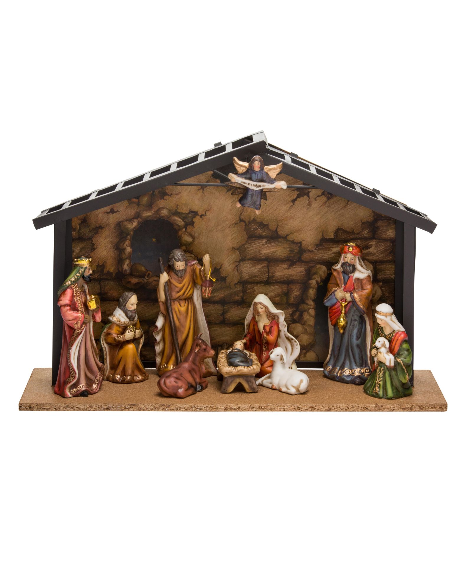 Kurt Adler Набор рождественских фигур Nativity 10-Piece Porcelain 3.5-5-Inch