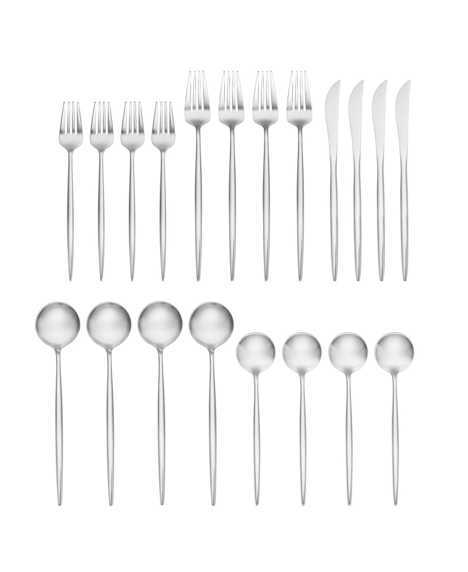 Skandia Hampton Forge  Zephyr Mirror 20-PC Flatware Set, Service for 4