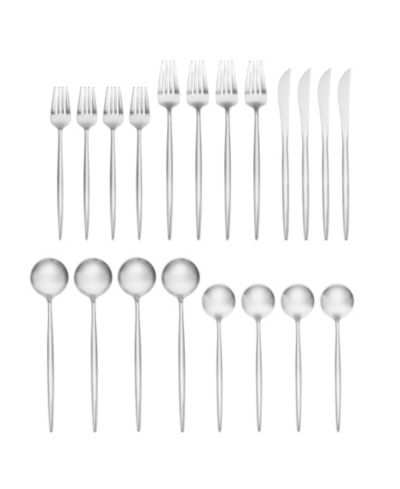 Skandia Hampton Forge  Zephyr Mirror 20-PC Flatware Set, Service for 4