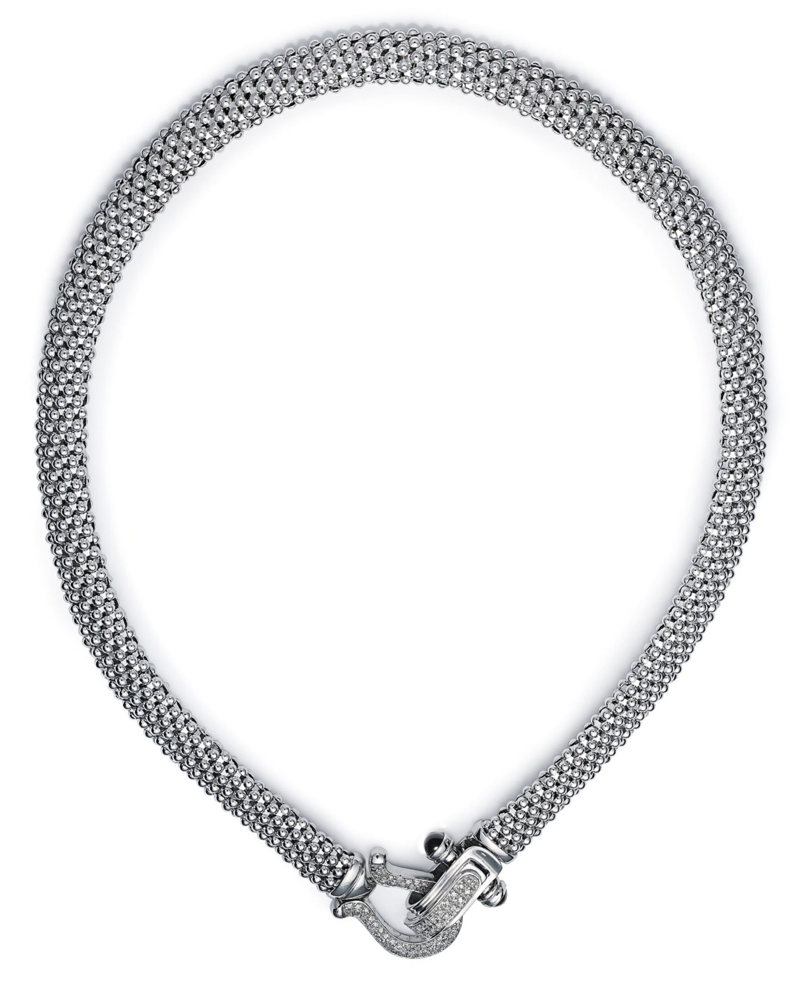 Macy's ожерелье-чокер Diamond Horseshoe Link из стерлингового серебра или позолоченного серебра 14k