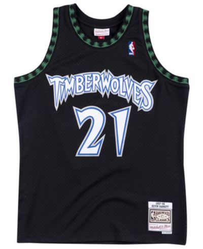 Мужская джерси Mitchell & Ness Kevin Garnett Black Minnesota Timberwolves 1997-98 Hardwood Classics Swingman Player