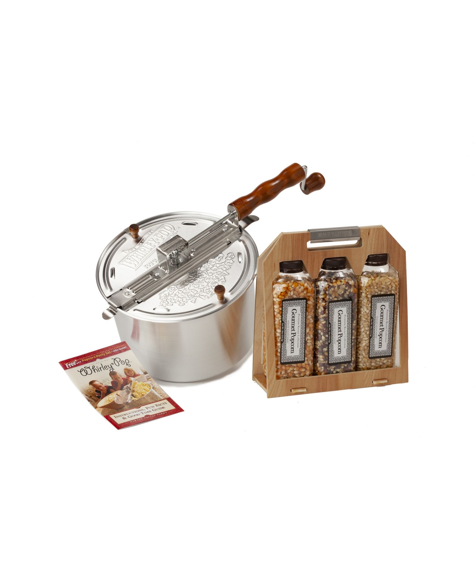 Wabash Valley Farms Gourmet Kernel Collection Whirley-Pop Set