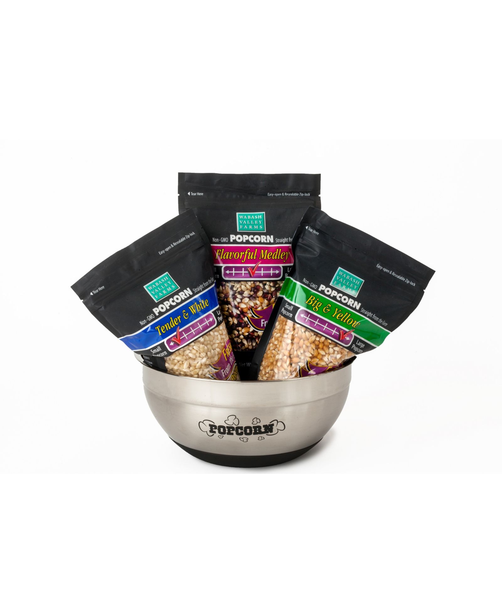 Миска для попкорна Wabash Valley Farms Gourmet Popcorn Collection Stainless Steel