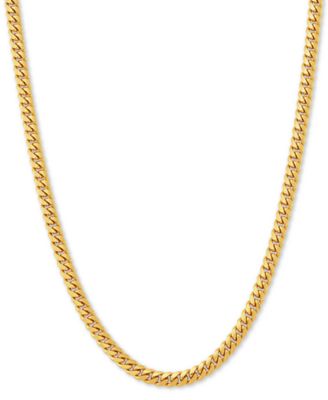 Цепочка Cuban Link 24" из стерлингового серебра с позолотой 18k