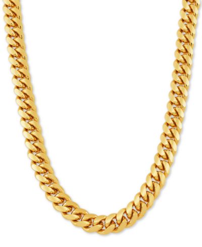 Цепочка Cuban Link 26" в 18k Gold-Plated Sterling Silver или Sterling Silver