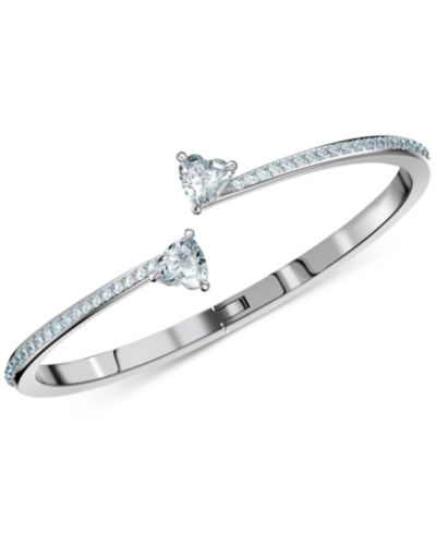 Браслет Swarovski Silver-Tone Crystal Heart Bangle
