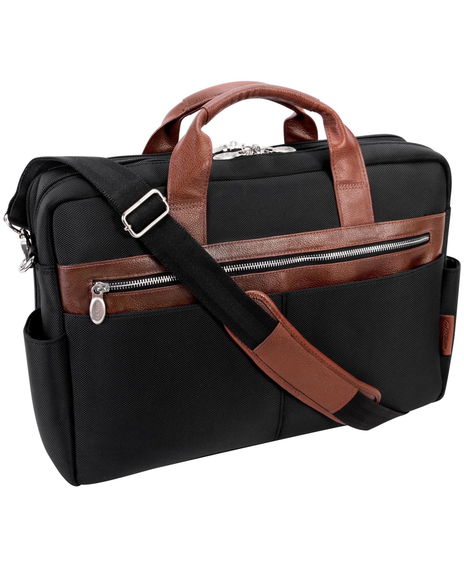 Mcklein Southport 17" Nylon Dual-Compartment Laptop Tablet Briefcase