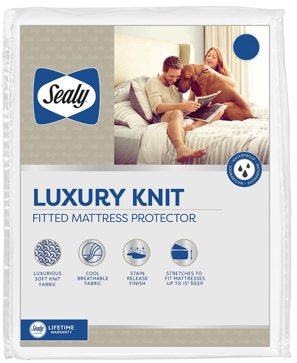 Водонепроницаемый наматрасник Sealy Luxury Knit Fitted, Twin