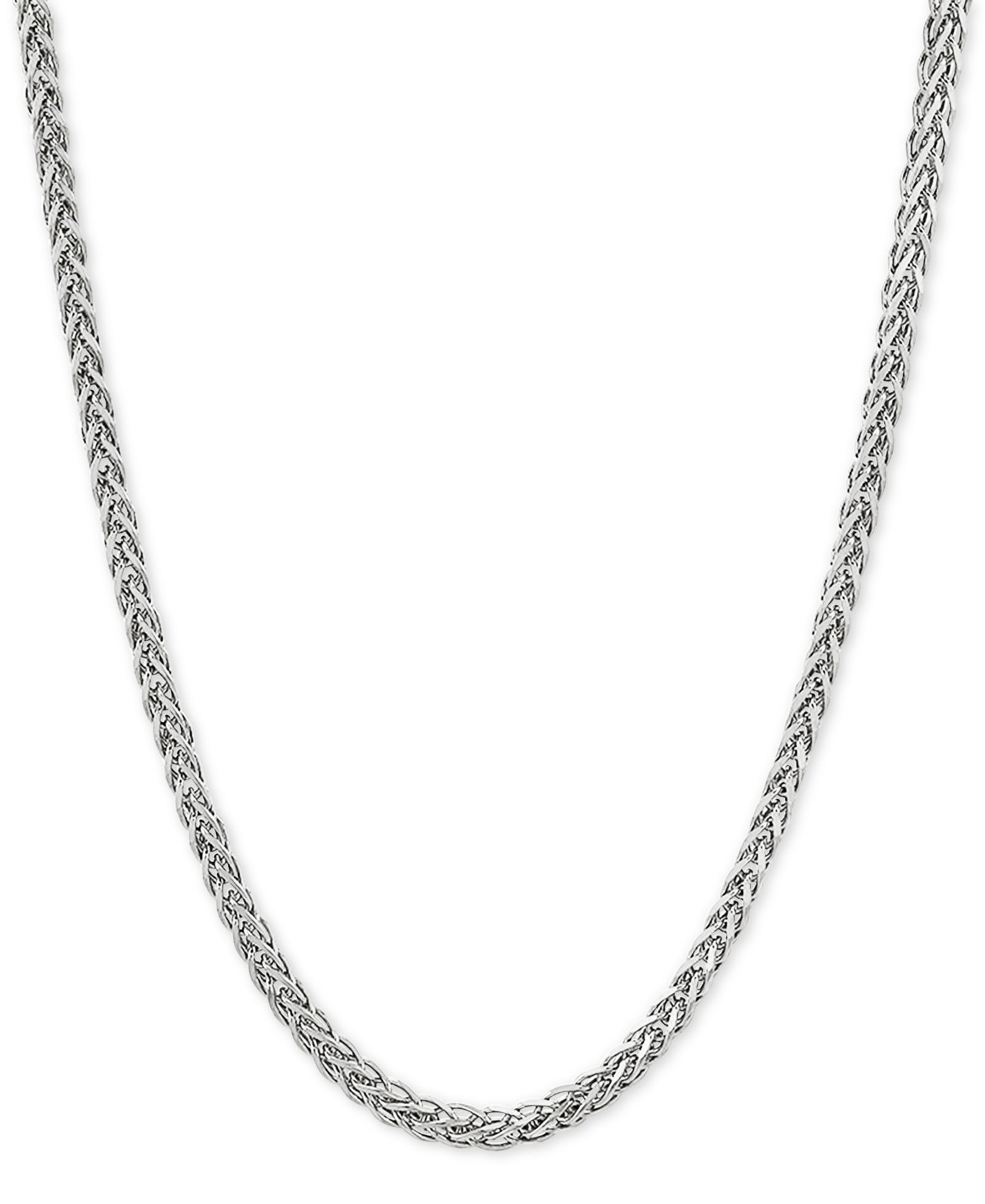 Цепочка Macy's Wheat Link 24" (2-1/2mm) в 18k Gold-Plated Sterling Silver или Sterling Silver