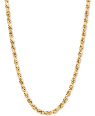 Цепочка-ожерелье Rope Link 24" 18k Gold-Plated Sterling Silver