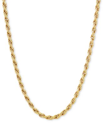 Rope Link 22" Chain Necklace в 18k Gold-Plated Sterling Silver