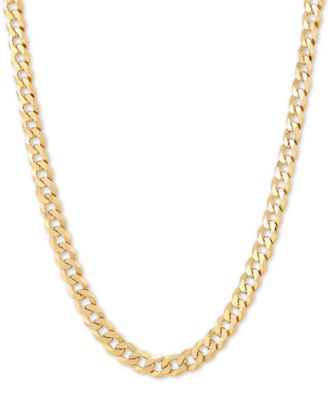 Flat Curb Link 18" Цепочка-ожерелье из 18k Gold-Plated Sterling Silver