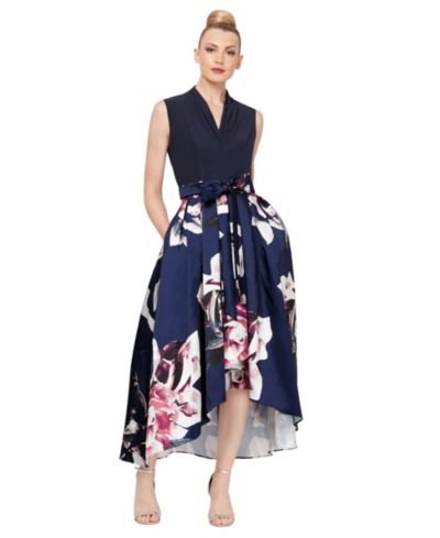 SL Fashions Women's V-Neck Party Dress
