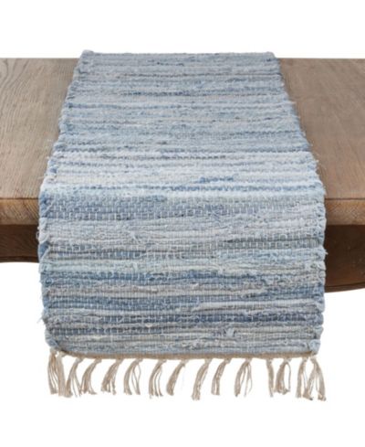 Saro Lifestyle Длинная дорожка для стола с узором Chindi Woven