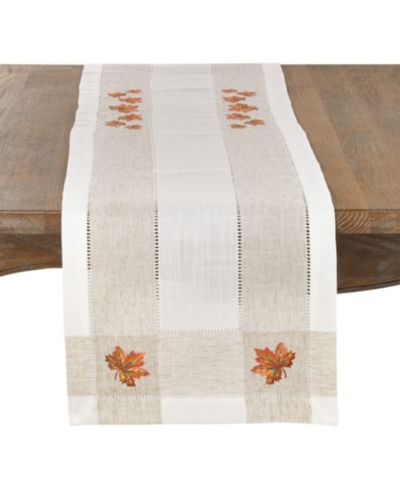 Saro Lifestyle Беговая дорожка Autumn Design из смеси полиэстера и льна