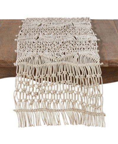 Скатерть Saro Lifestyle Cotton с дизайном Macramé
