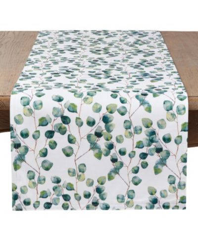 Saro Lifestyle Длинная дорожка для стола Eucalyptus Leaf