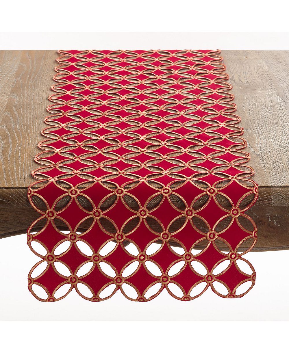Saro Lifestyle Buche De Noel Collection Holiday Design Table Runner, 16" x 68"