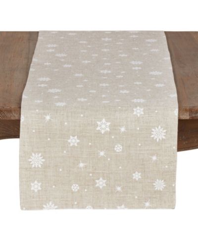 Рождественская дорожка Saro Lifestyle Poly Blend с узором Snowflake