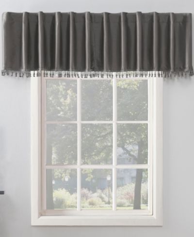 Sun Zero Evelina Штора-валанс из шелка Faux Dupioni с бисером, 50" x 17