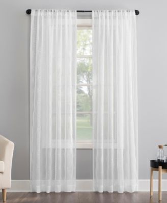 Прозрачная занавеска Tamaryn Embroidered Trellis Sheer Rod Pocket