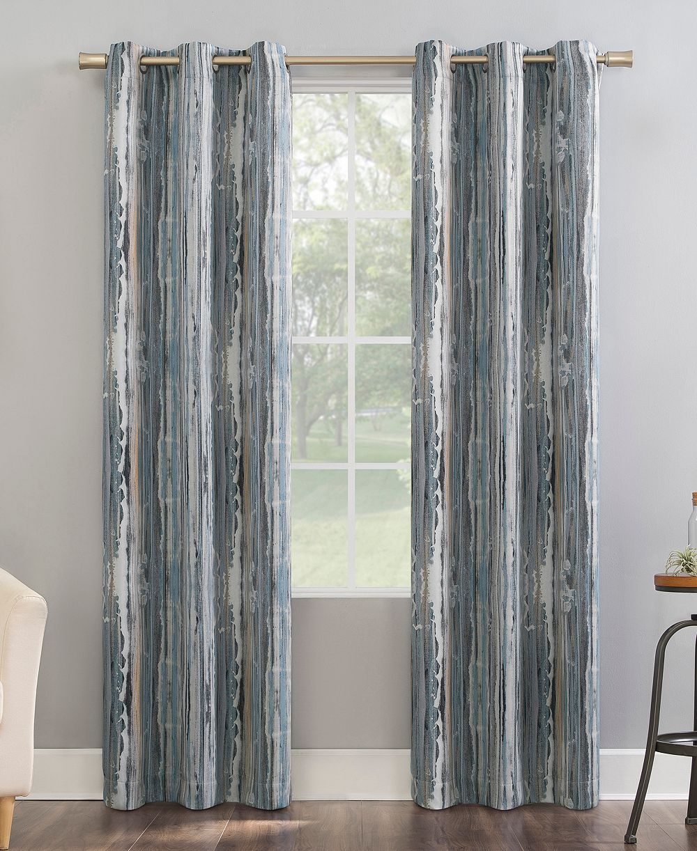Allegory Abstract Painting Blackout Grommet Curtain Panel
