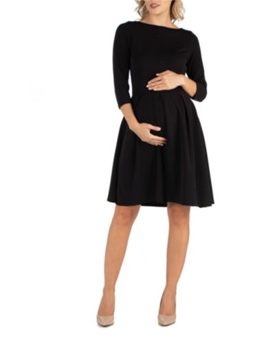 24Seven Comfort Apparel Женское маточное платье Fit N Flare с карманами
