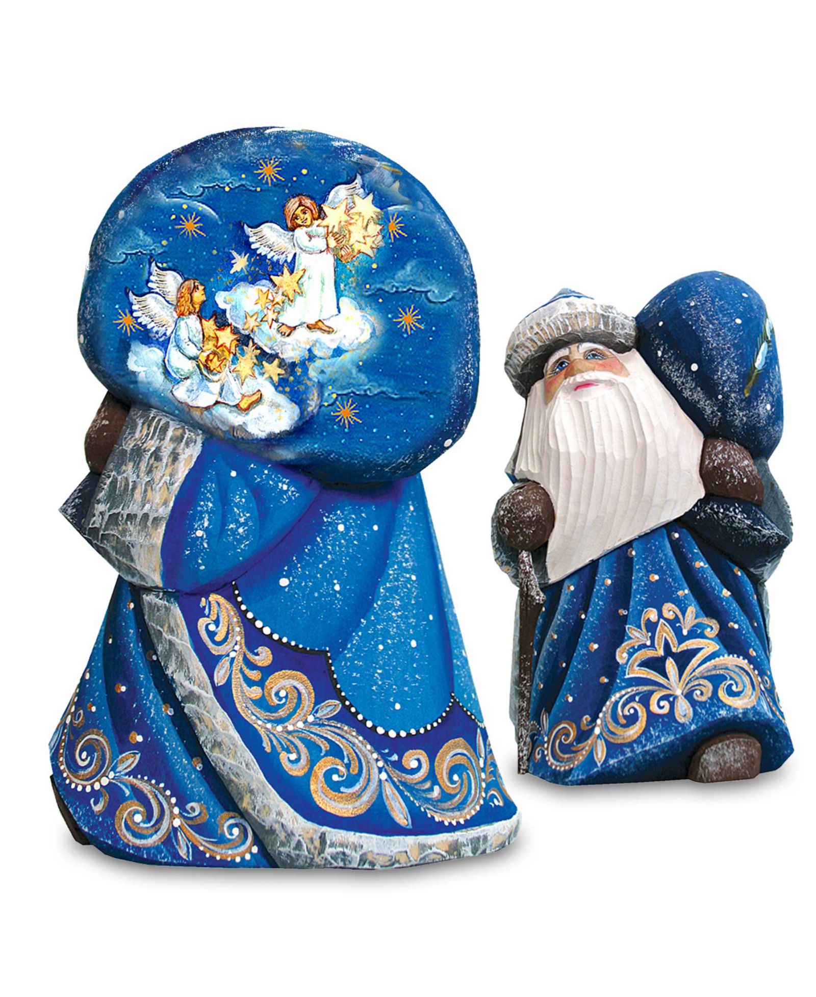 Фигурка G.DeBrekht Raising Star Santa, деревянная, раскрашенная вручную