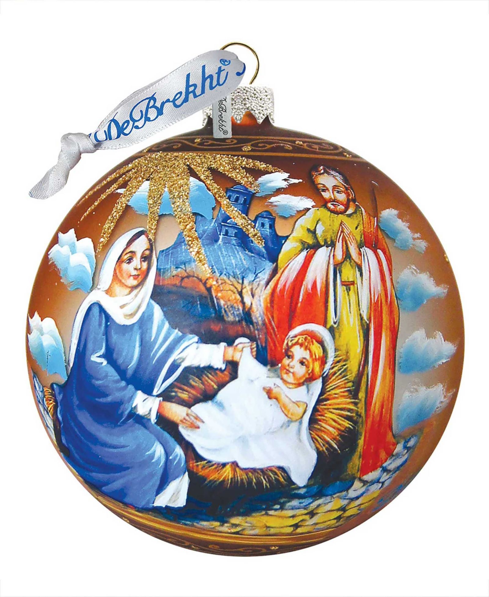 Стеклянное украшение G.DeBrekht Holy Family Ball