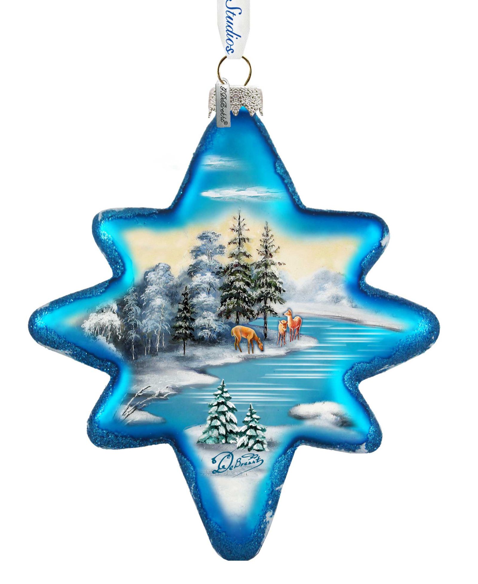 Стеклянное украшение G.DeBrekht Peaceful Kingdom North Star Limited Edition
