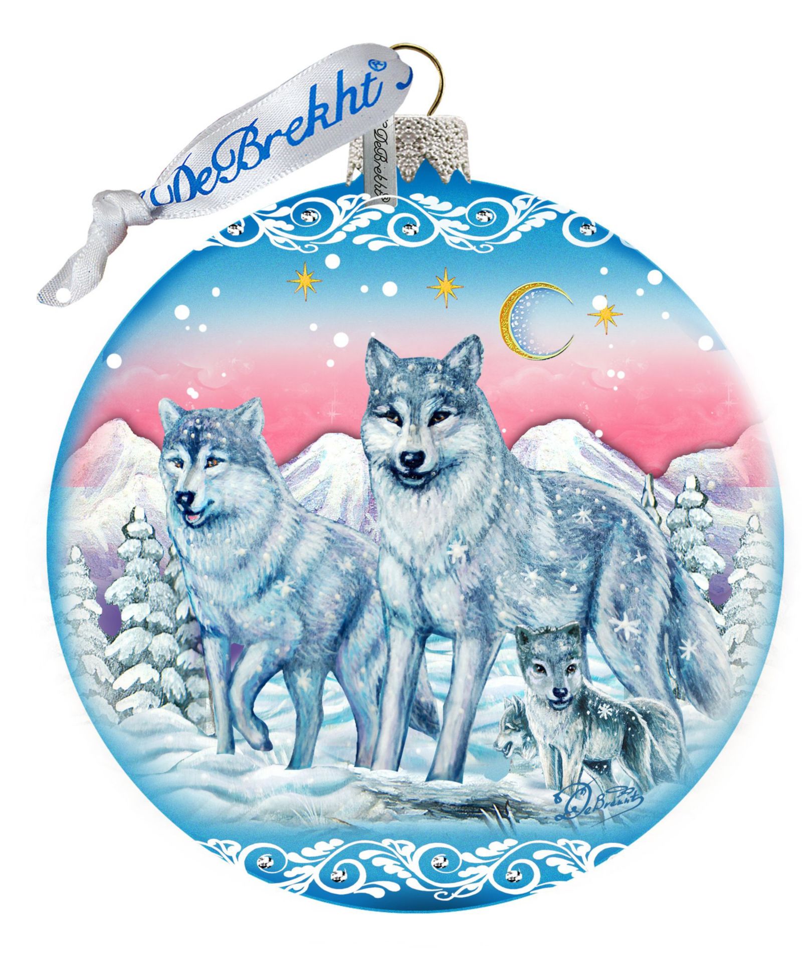 G.DeBrekht лимитированная серия декоративная стеклянная сфера Guardian of Spirituality Wolves